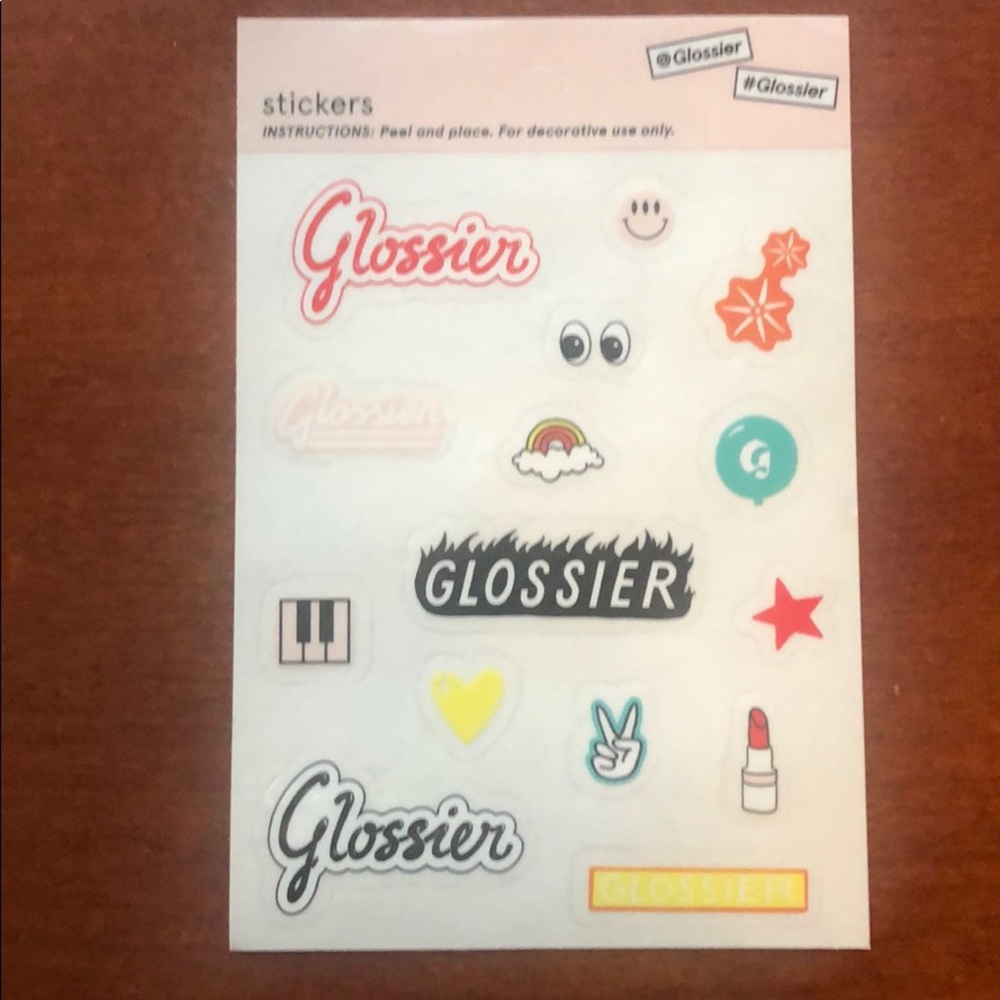Glossier stickers